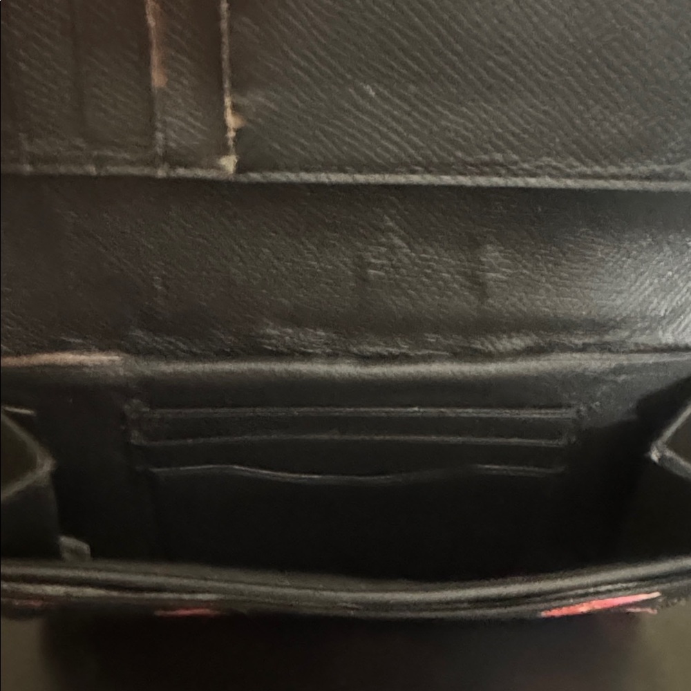 COACH bifold wallet with cute poppy print. Change pocket in back. Snap closure. - Picture 15 of 16
